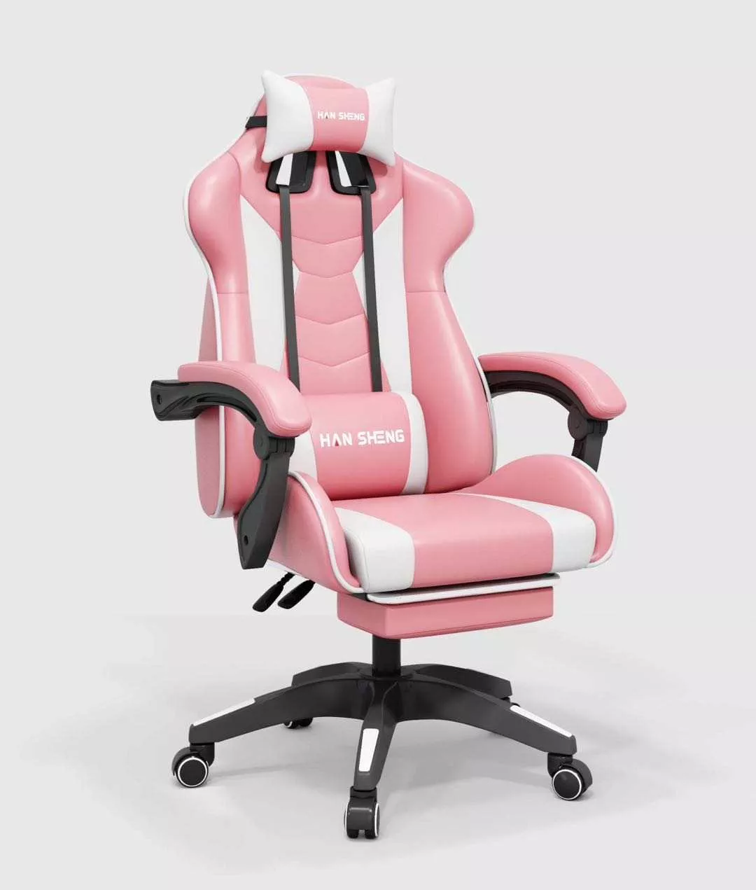https://www.xgamertechnologies.com/images/products/Comfortable racing gaming chair with massage ,recline and footrest {Pink and white}.webp